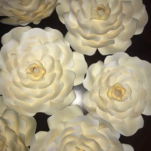 Cream Color Paper Flowers